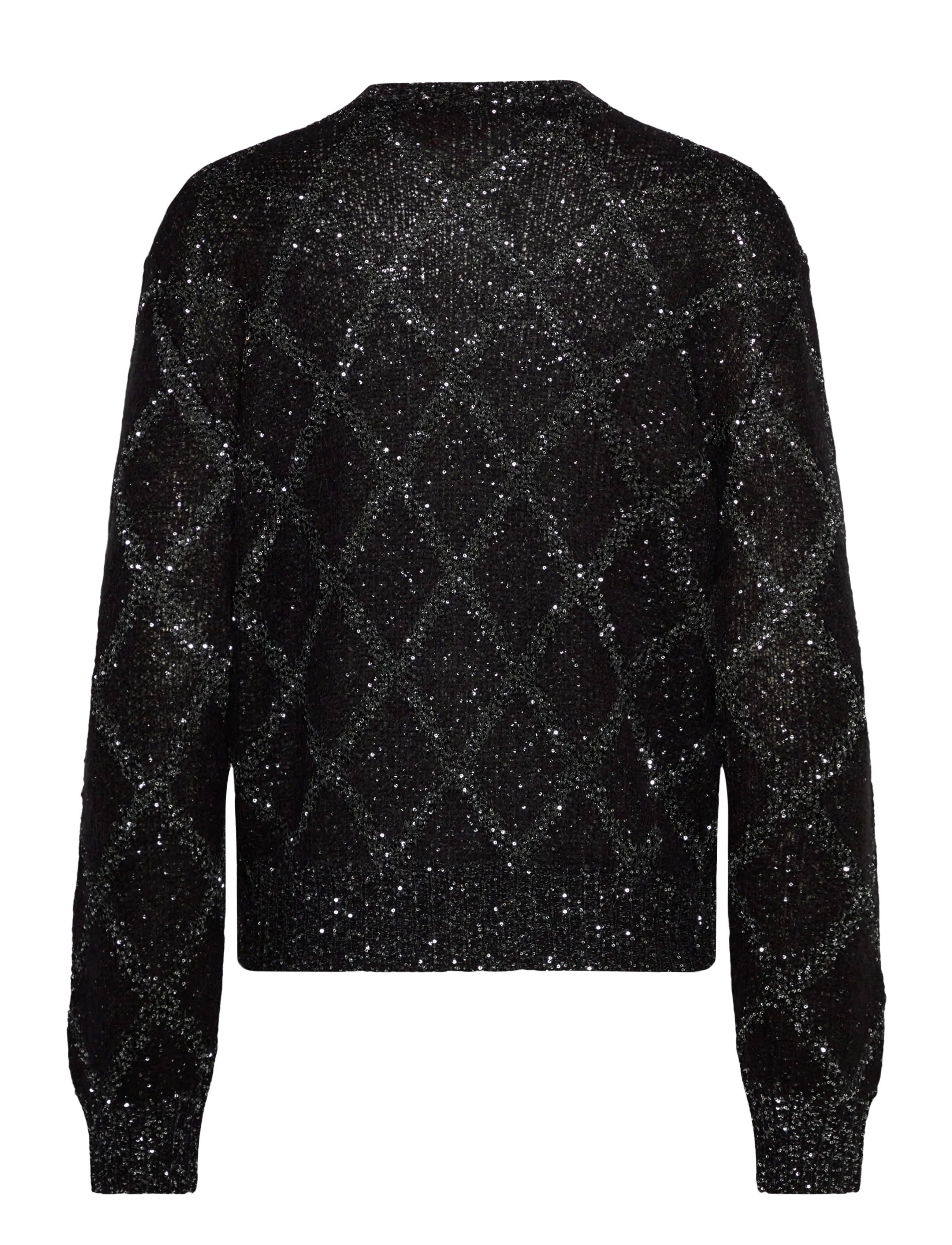 crās - Glitzcras Knit Cardigan - cardigans - 9993 black silver check - 1