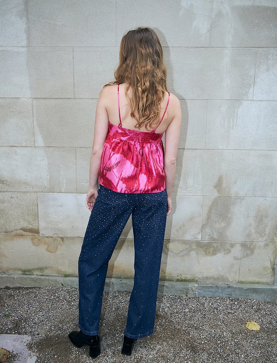 crās - Jacqlinecras Top - mouwloze tops - 4047 deep pink - 4