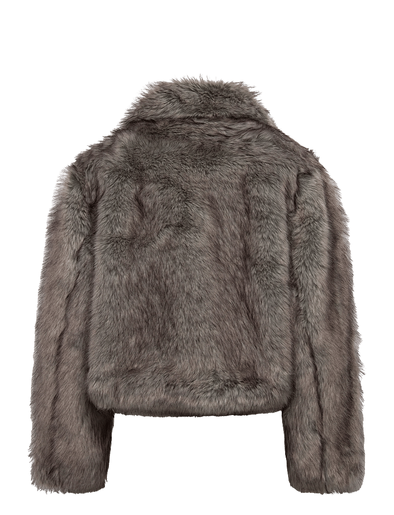 crās - Liecras Jacket - kunstkarusnahk - 9003 grey melange - 1