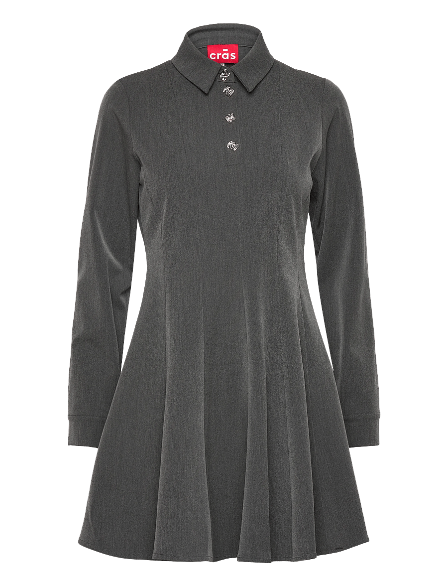 crās - Polocras Dress - särkkleidid - grey melange - 0