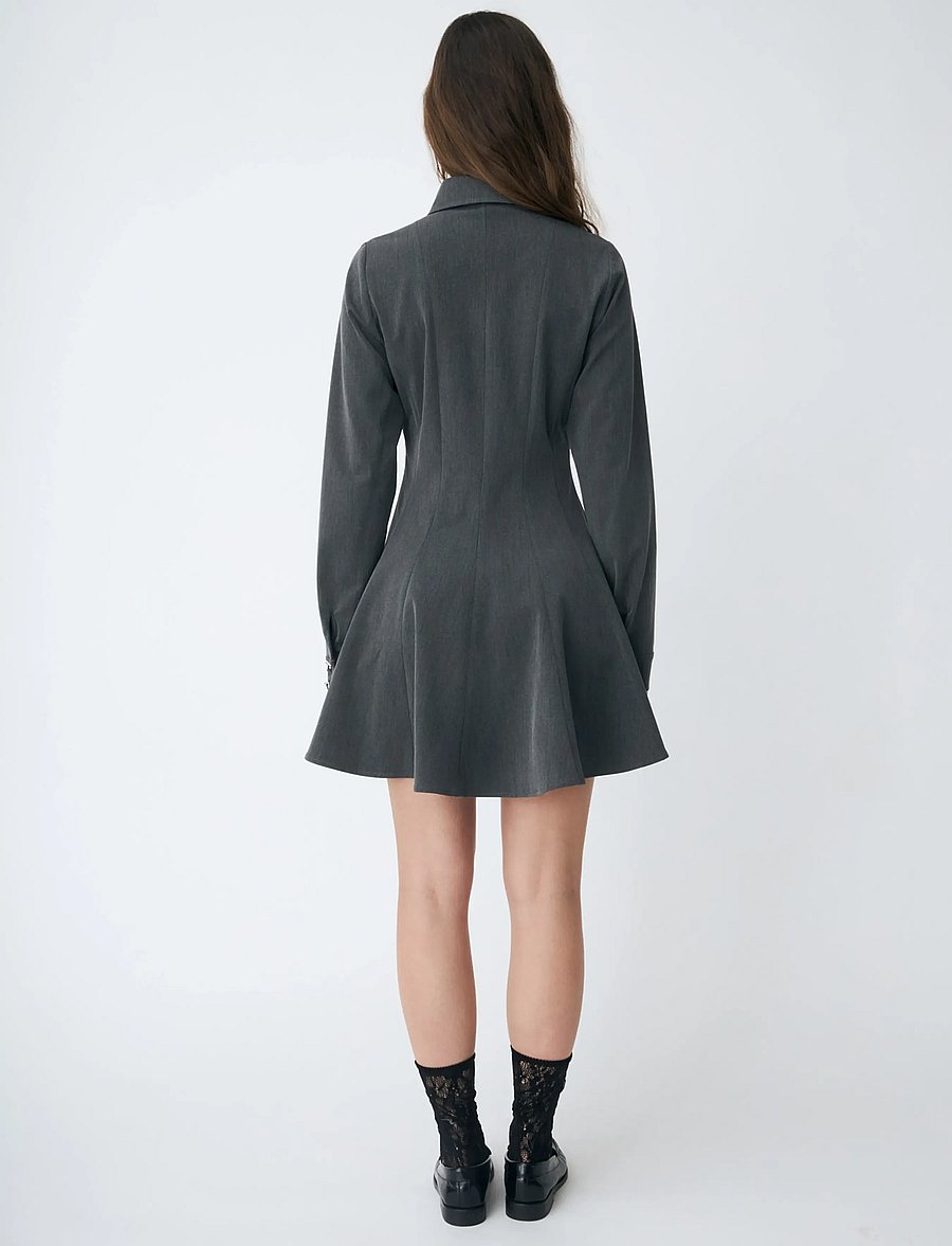 crās - Polocras Dress - särkkleidid - grey melange - 3