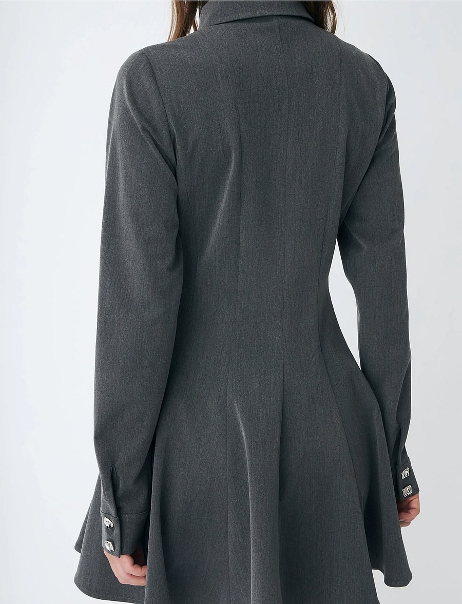 crās - Polocras Dress - särkkleidid - grey melange - 4