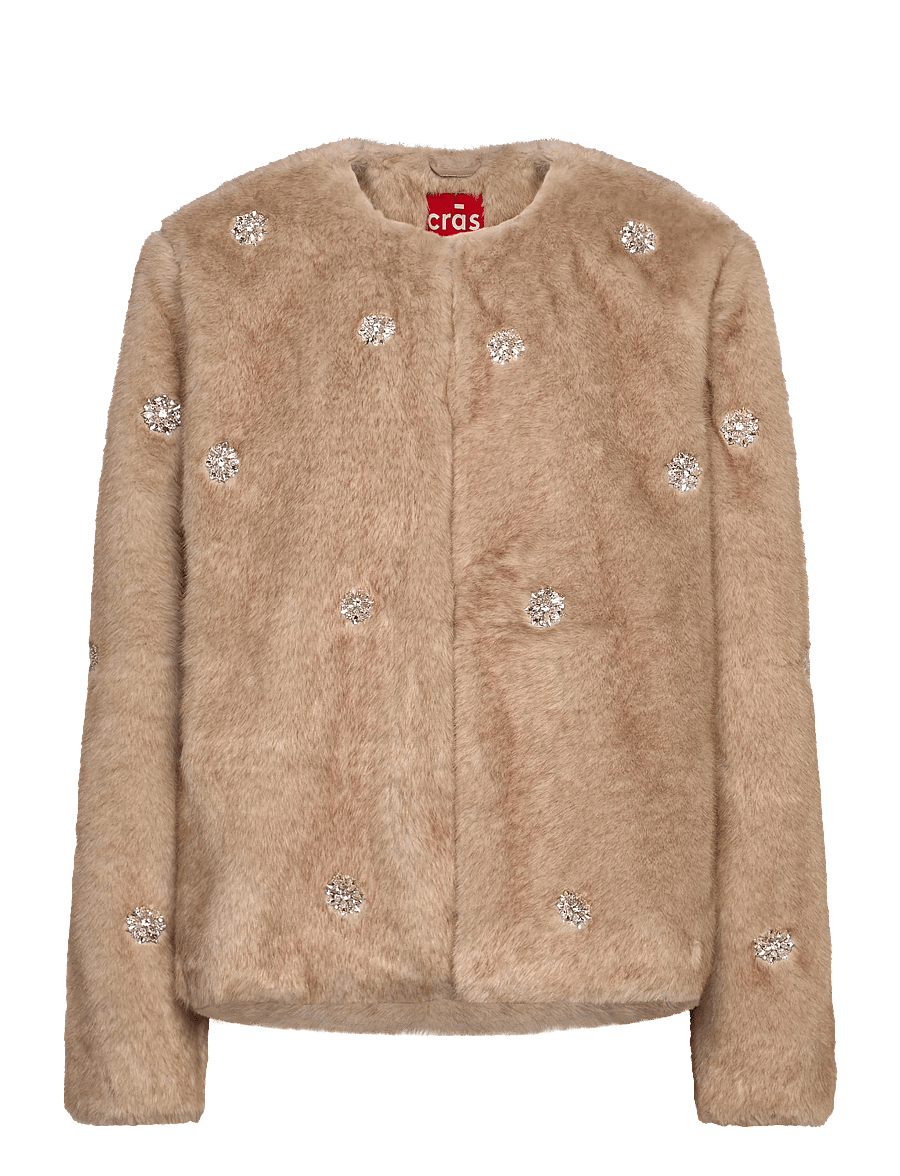 crās - Tinocras Jacket - faux fur jakker - 2003 sand - 1