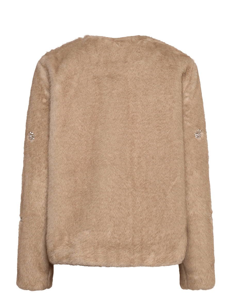 crās - Tinocras Jacket - faux fur jakker - 2003 sand - 2