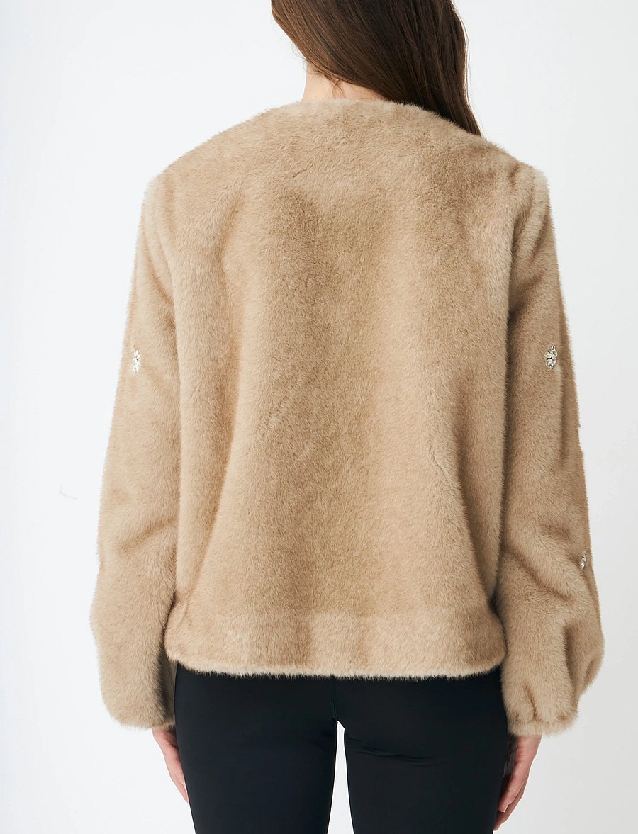 crās - Tinocras Jacket - faux fur jakker - 2003 sand - 3