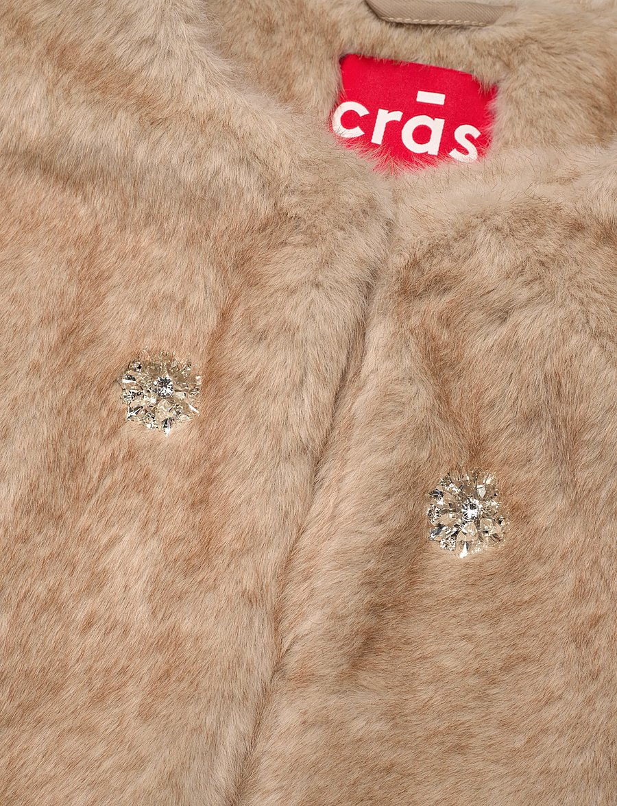 crās - Tinocras Jacket - faux fur jakker - 2003 sand - 5