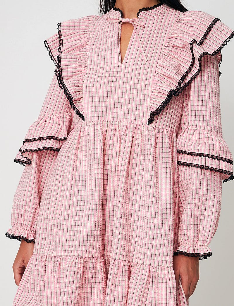crās - Aspacras Dress - suvekleidid - 8114 pink check - 5