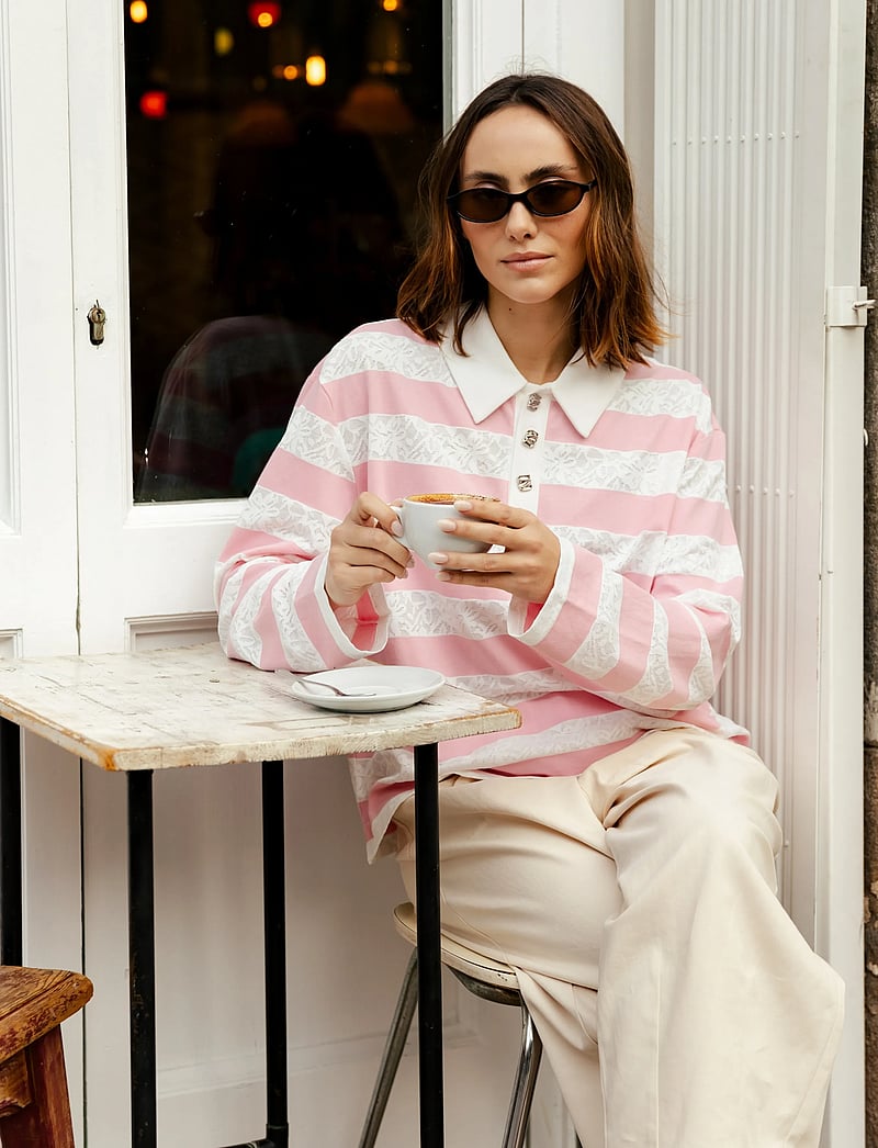 crās - Beacras Blouse - langärmlige blusen - rose creme stripe - 0