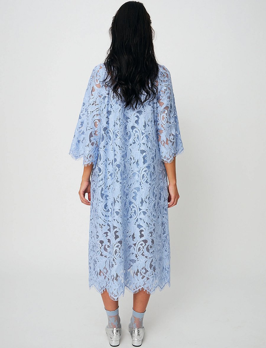 crās - Beckiecras Dress - spetsklänningar - dusty light blue - 3