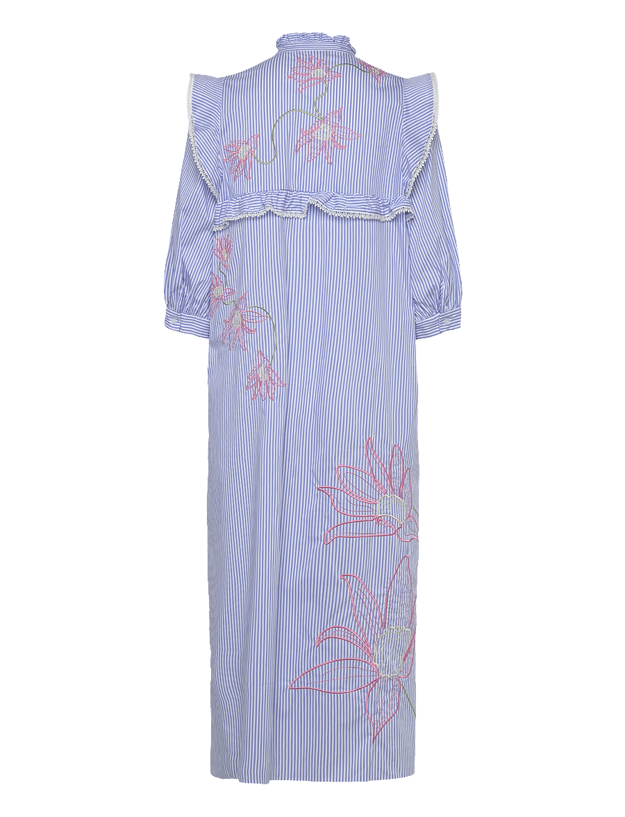 crās - Codycras Dress - skjortklänningar - light blue stripe - 2