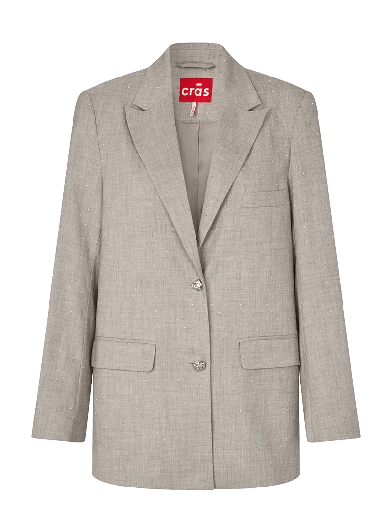 crās - Dianacras Blazer - enkeltradede blazere - greige rhinestone - 1