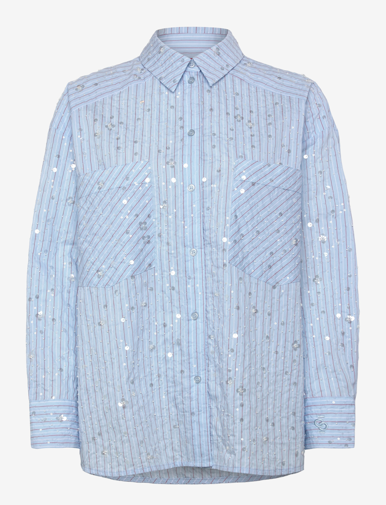crās - Elliecras Shirt - long-sleeved shirts - blue multi stripe - 0