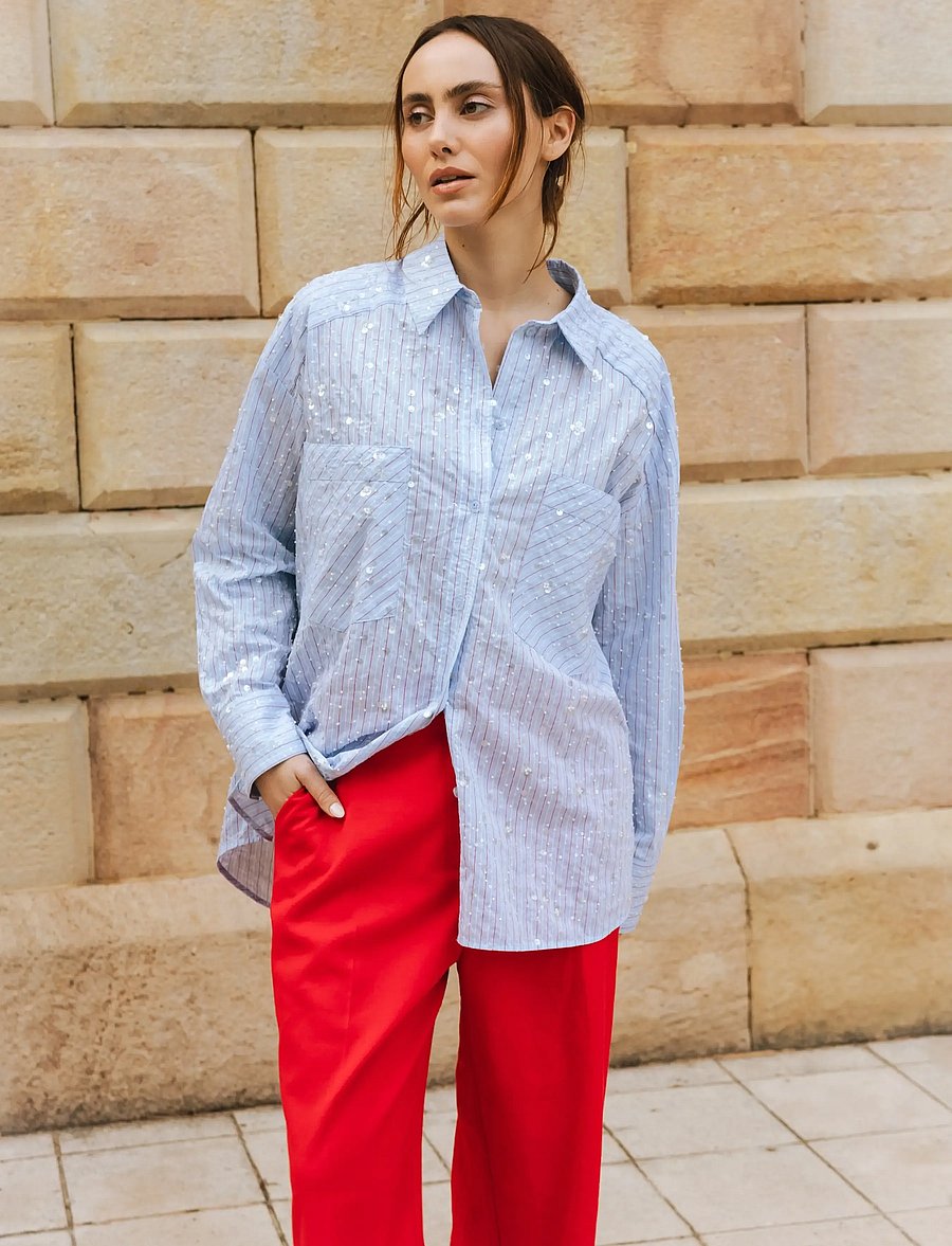 crās - Elliecras Shirt - langärmlige hemden - blue multi stripe - 2