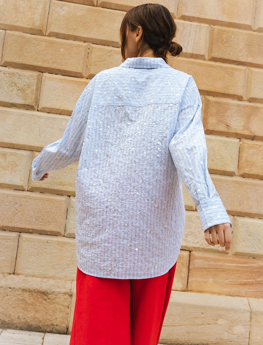 crās - Elliecras Shirt - langärmlige hemden - blue multi stripe - 3