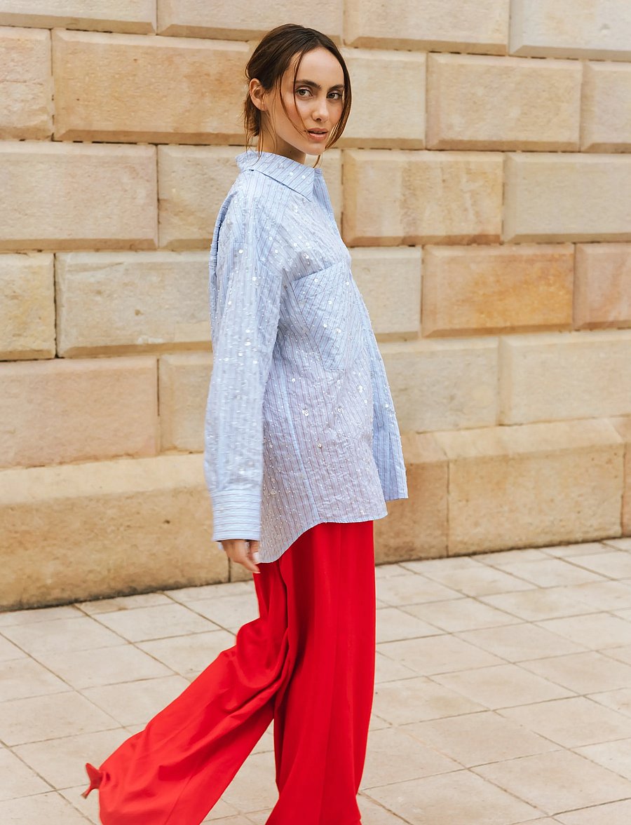 crās - Elliecras Shirt - langärmlige hemden - blue multi stripe - 4