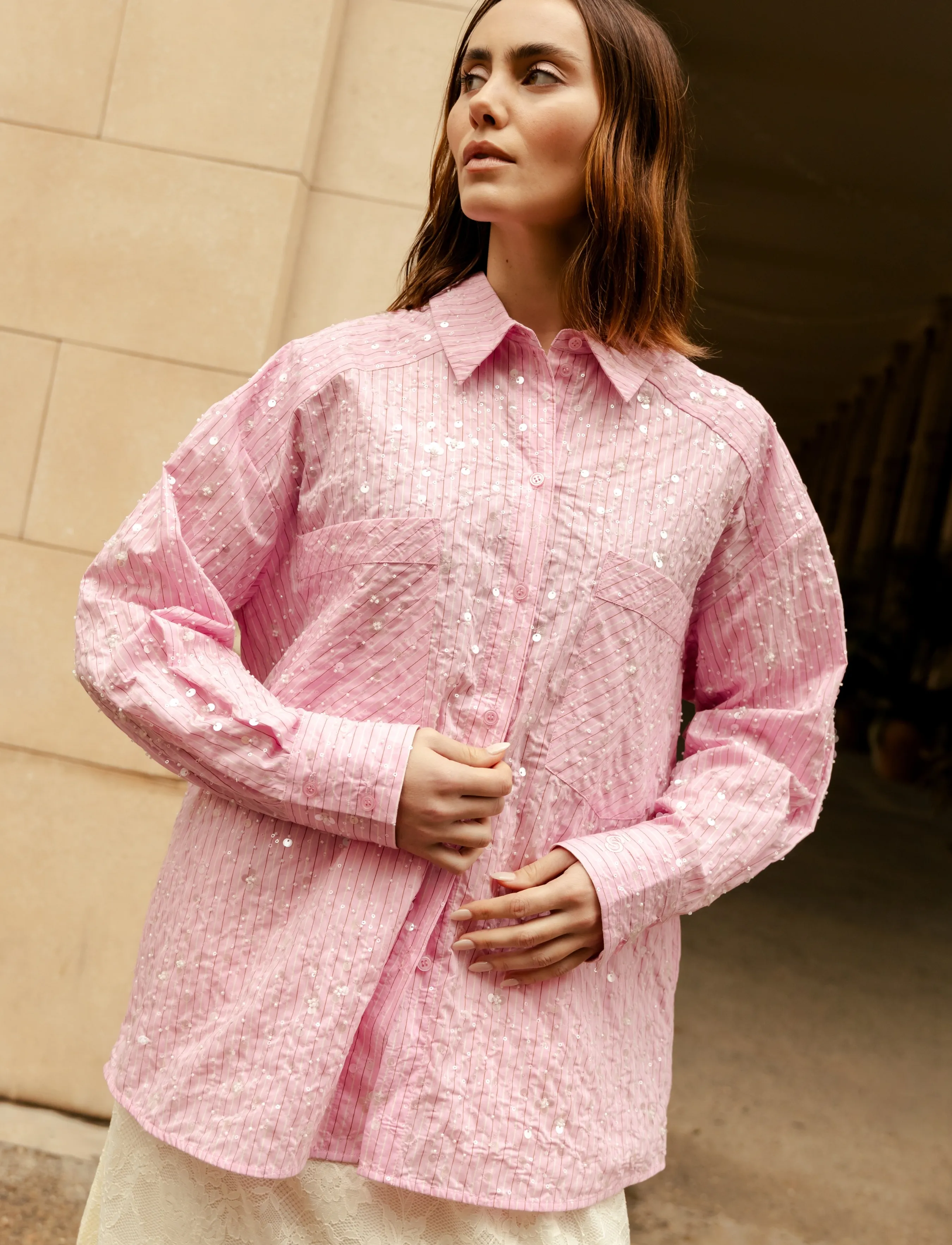 crās Elliecras Shirt - Blusen & Hemden - PINK MULTI STRIPE / pink/rose