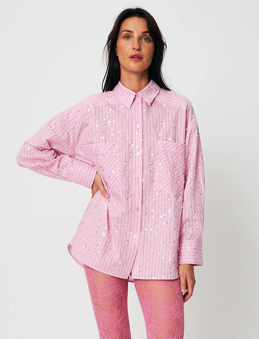 crās - Elliecras Shirt - langærmede skjorter - pink multi stripe - 5