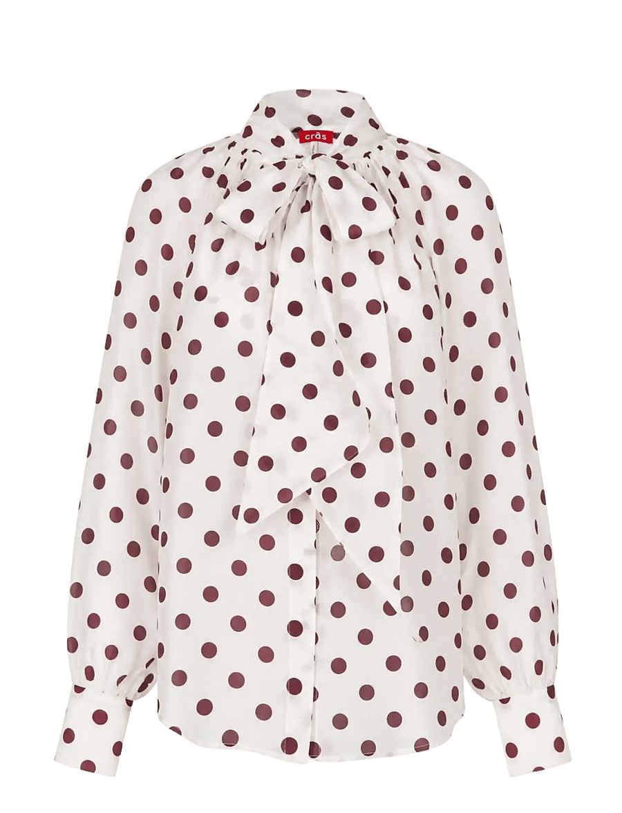 crās - Ethelcras Shirt - long sleeved blouses - grape dot - 1