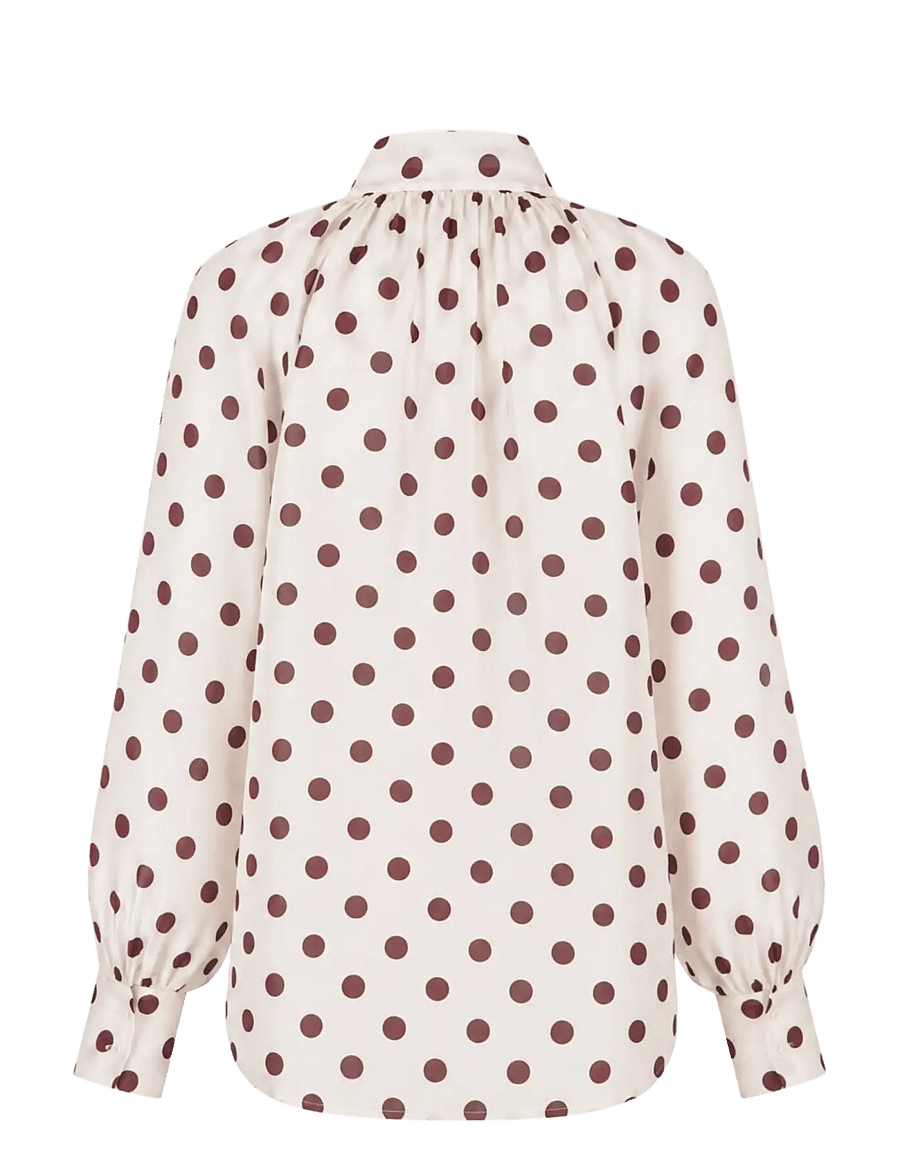 crās - Ethelcras Shirt - long sleeved blouses - grape dot - 2