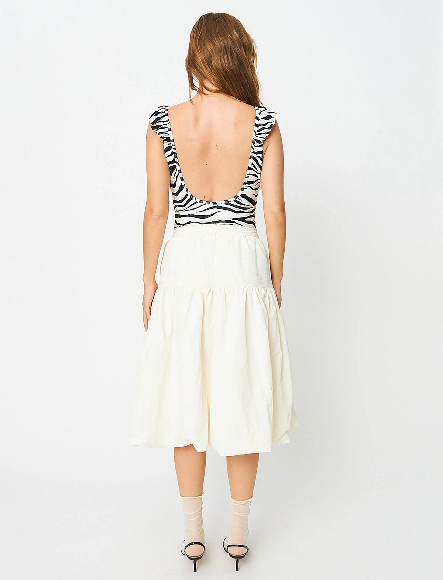 crās - Flycras Skirt - midi svārki - ivory - 2