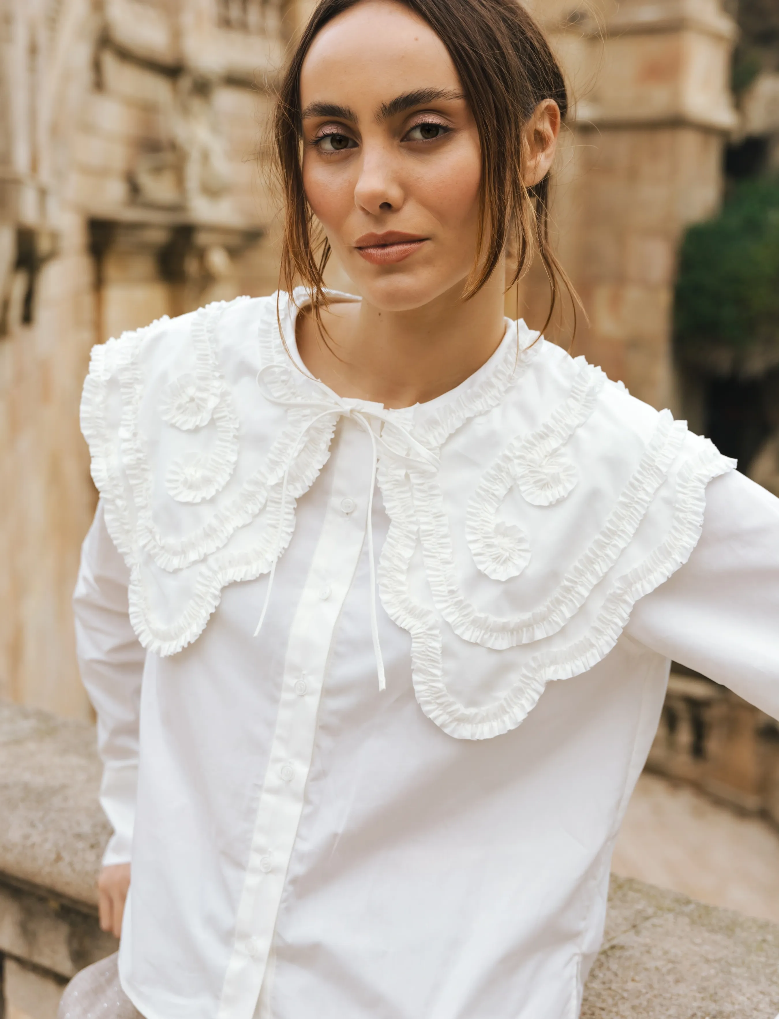 crās - Jaycras Shirt - long-sleeved blouses - white - 4