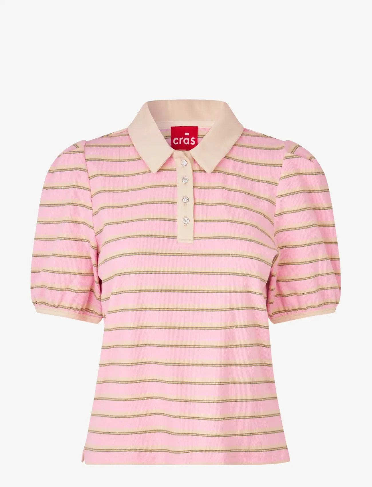 crās - Kleocras T-Shirt - t-shirts - pink stripe - 1