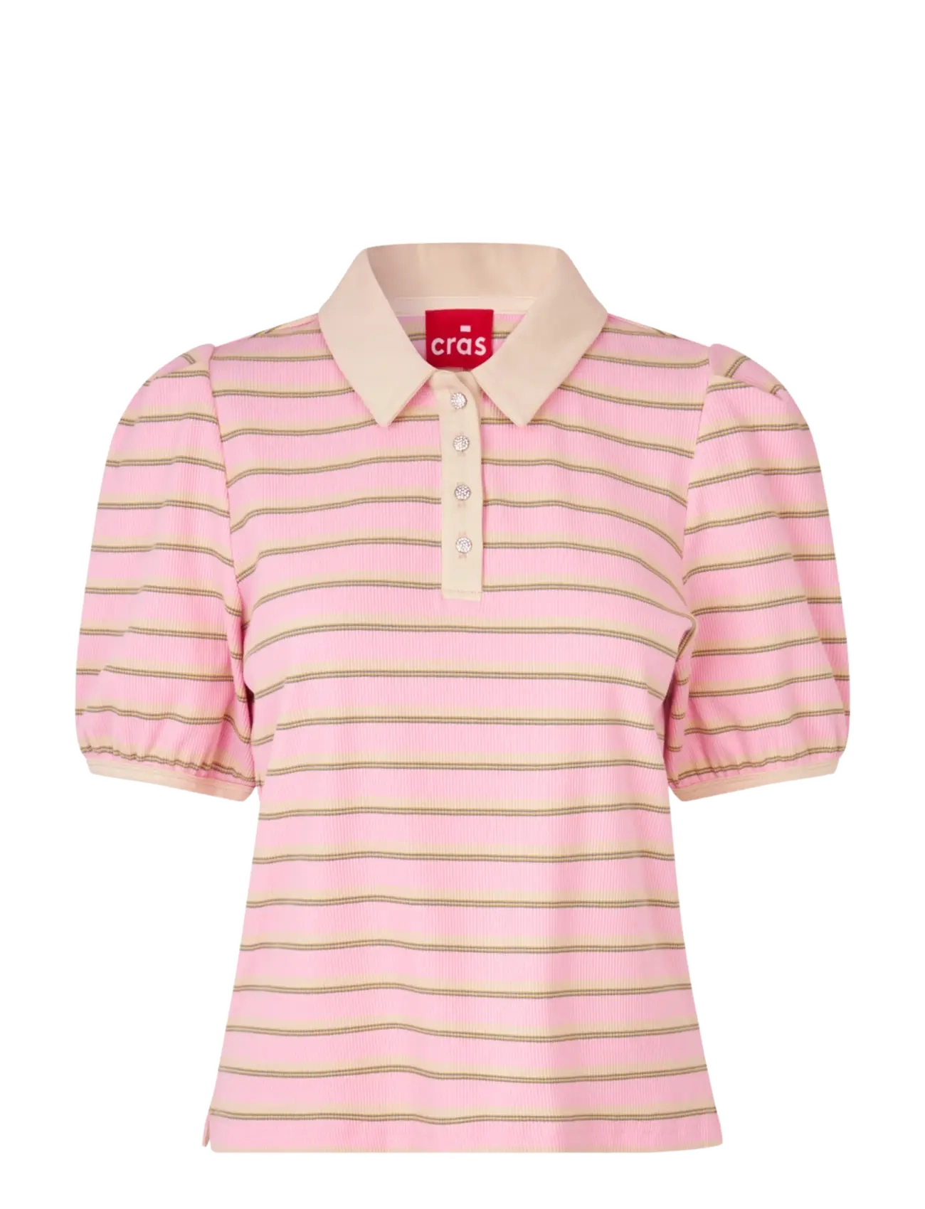crās Kleocras T-Shirt - Kleding - PINK STRIPE / pink/rose
