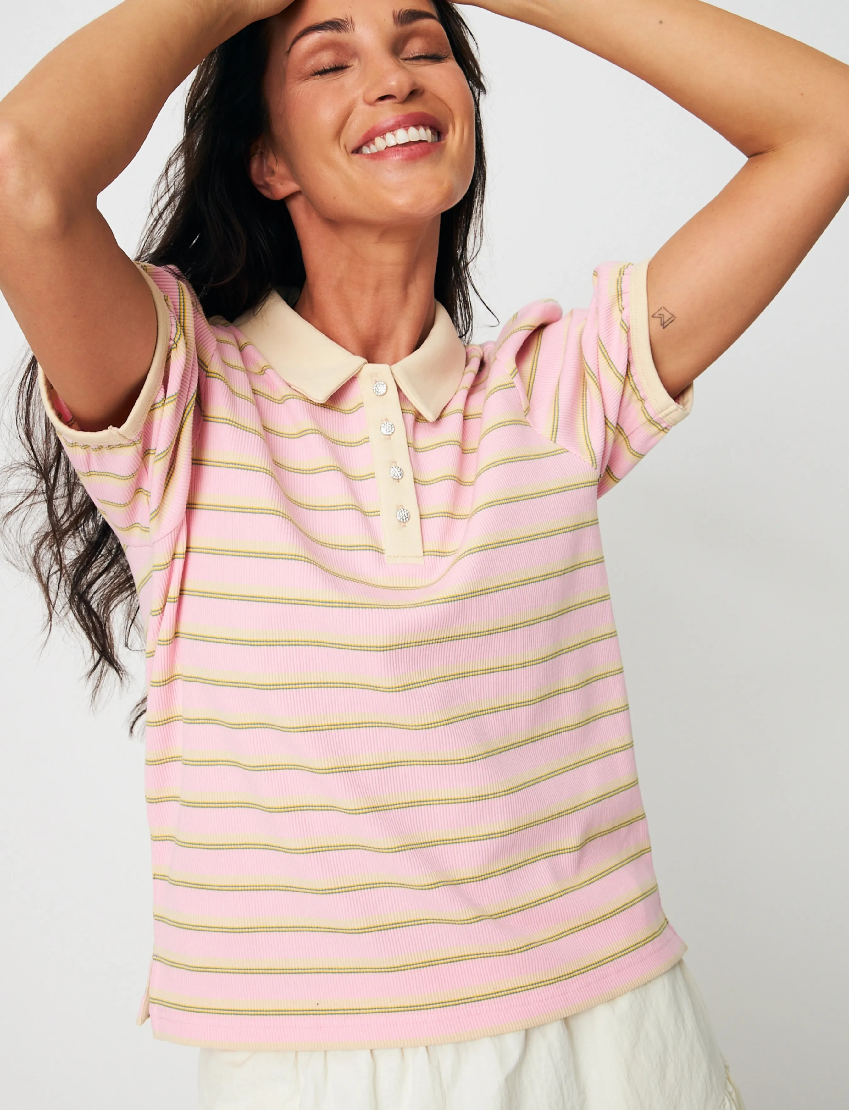 crās - Kleocras T-Shirt - marškinėliai - pink stripe - 5