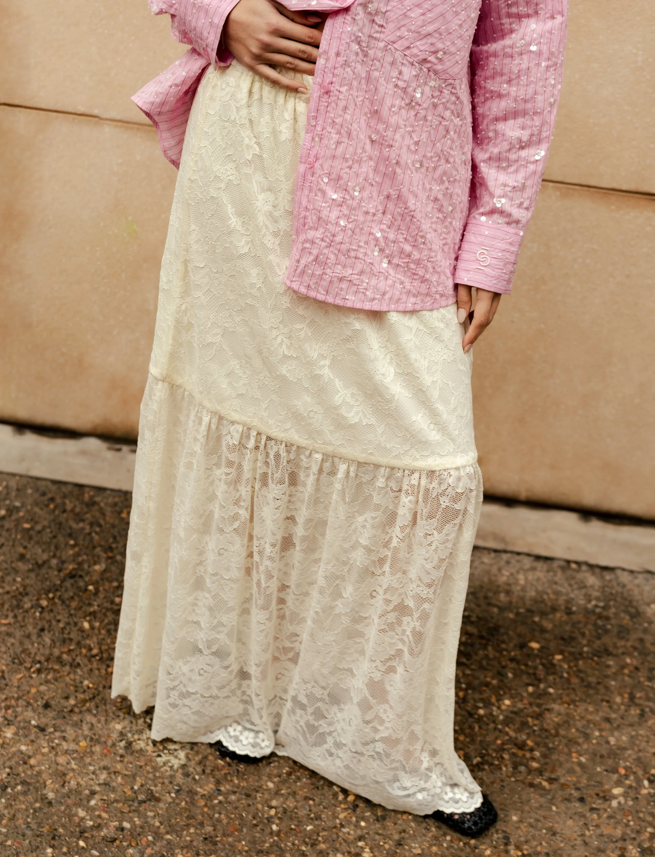 crās - Salimacras Skirt - maxi skirts - ivory - 3