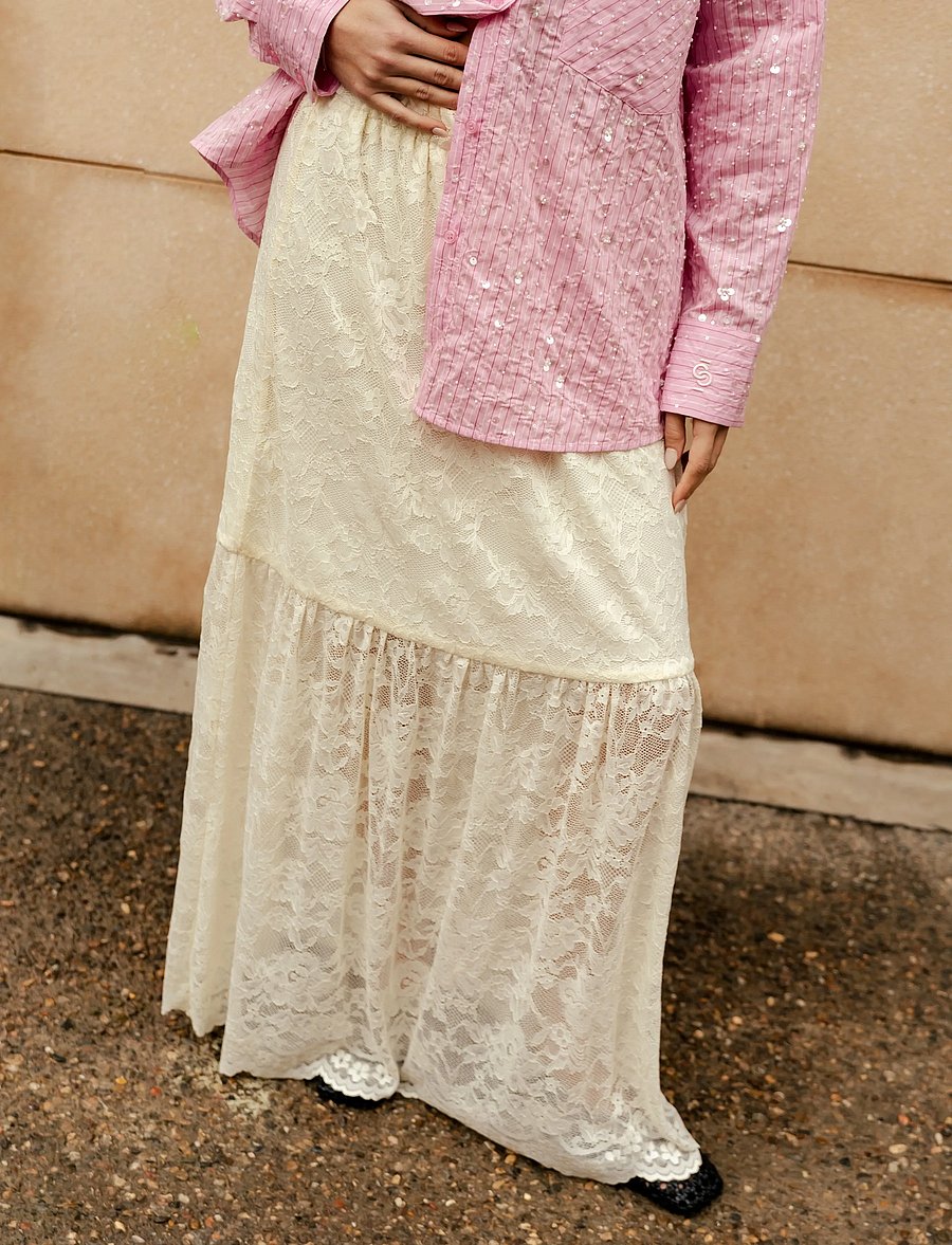 crās - Salimacras Skirt - maksiseelikud - ivory - 3