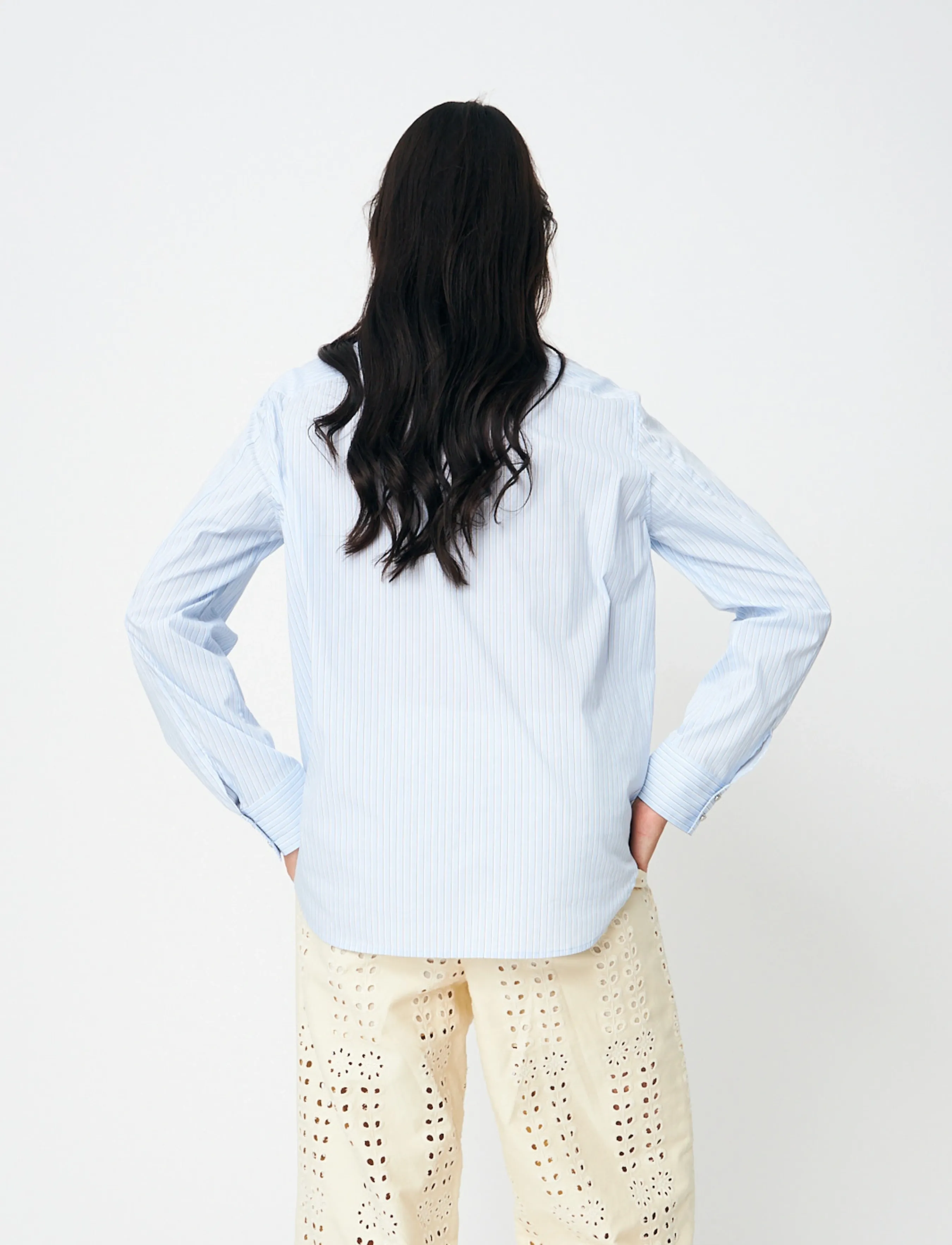 crās - Sisselcras Shirt - langärmlige hemden - 7021 blue stripe - 4