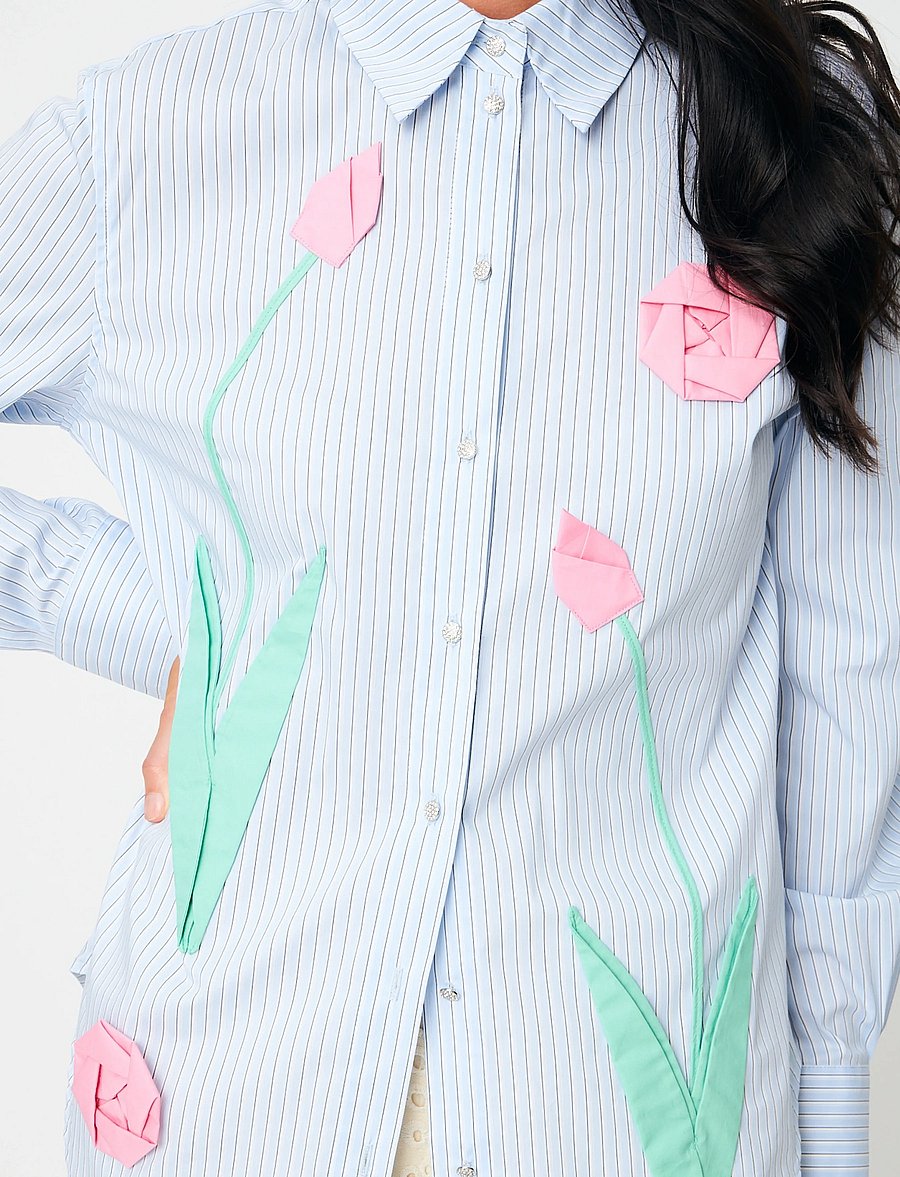 crās - Sisselcras Shirt - langärmlige hemden - 7021 blue stripe - 5