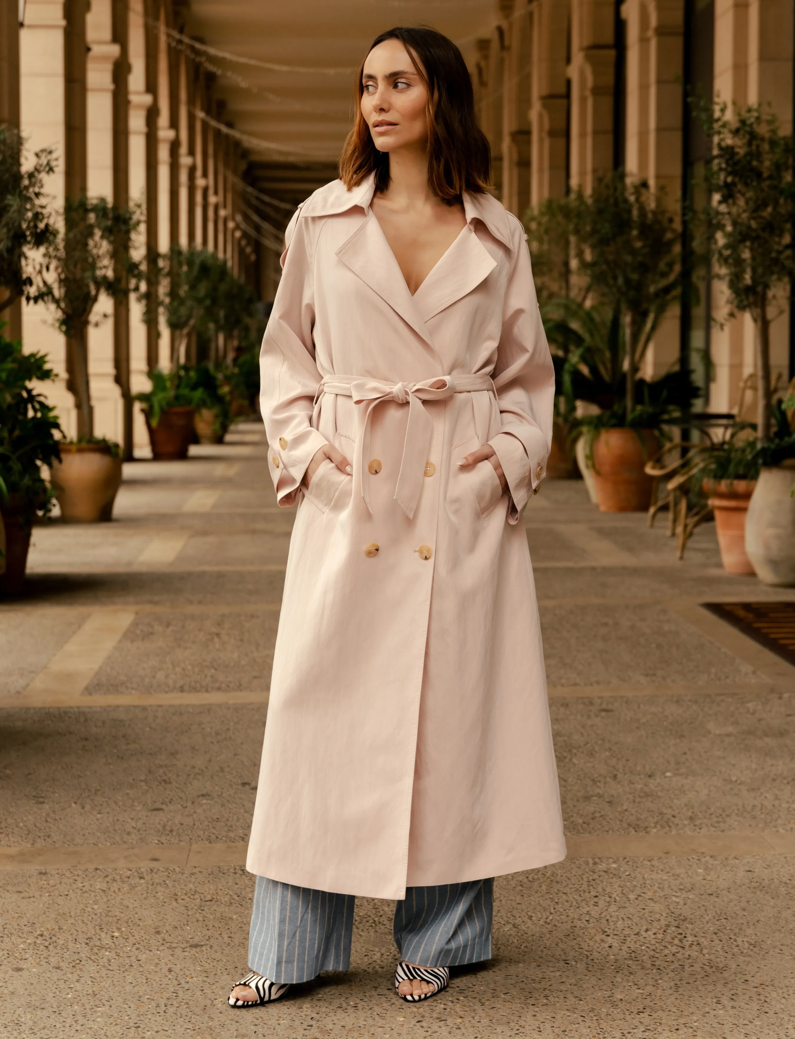 crās Spriicras Trench Coat, 42, Coats, Rosa - Frauen
