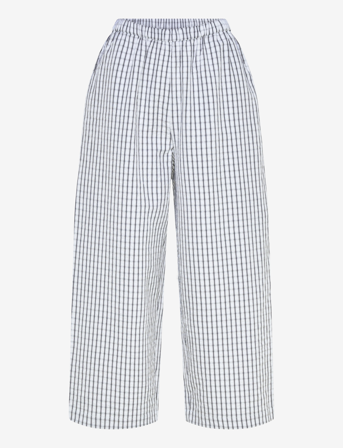 crās - Flowercras Pants - bukser med brede ben - blue check - 1