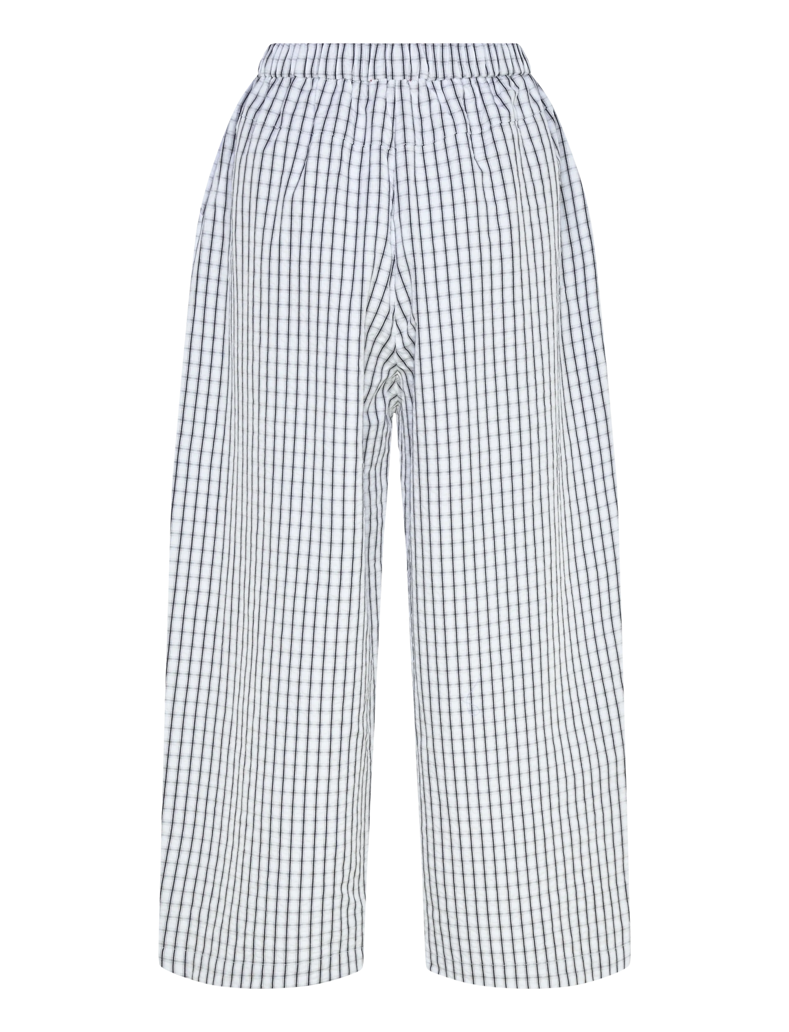 crās - Flowercras Pants - buxur með víðum skálmum - blue check - 2