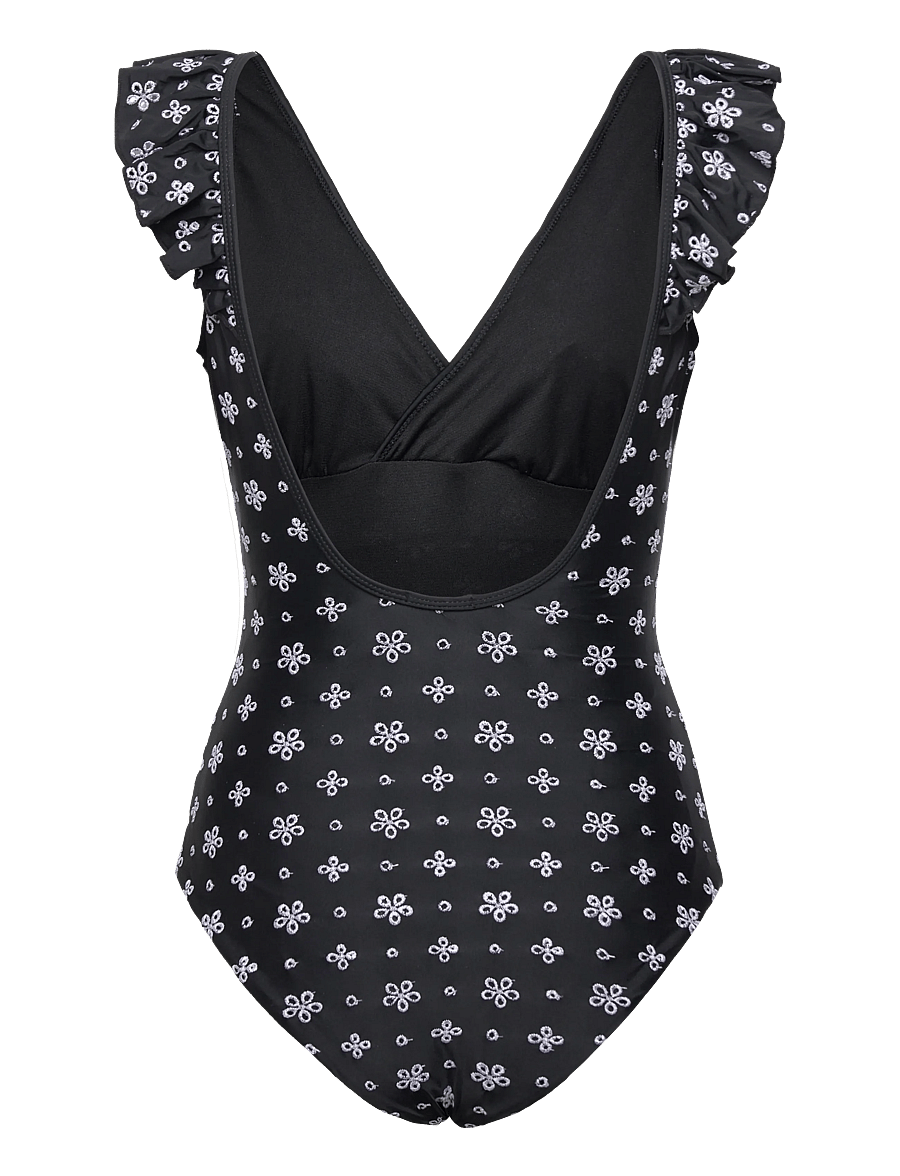 crās - Agnescras Swimsuit - badeanzüge - black/white - 2