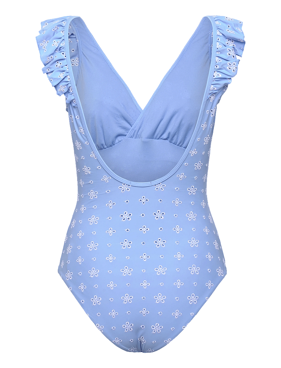 crās - Agnescras Swimsuit - baddräkter - blue/white - 2