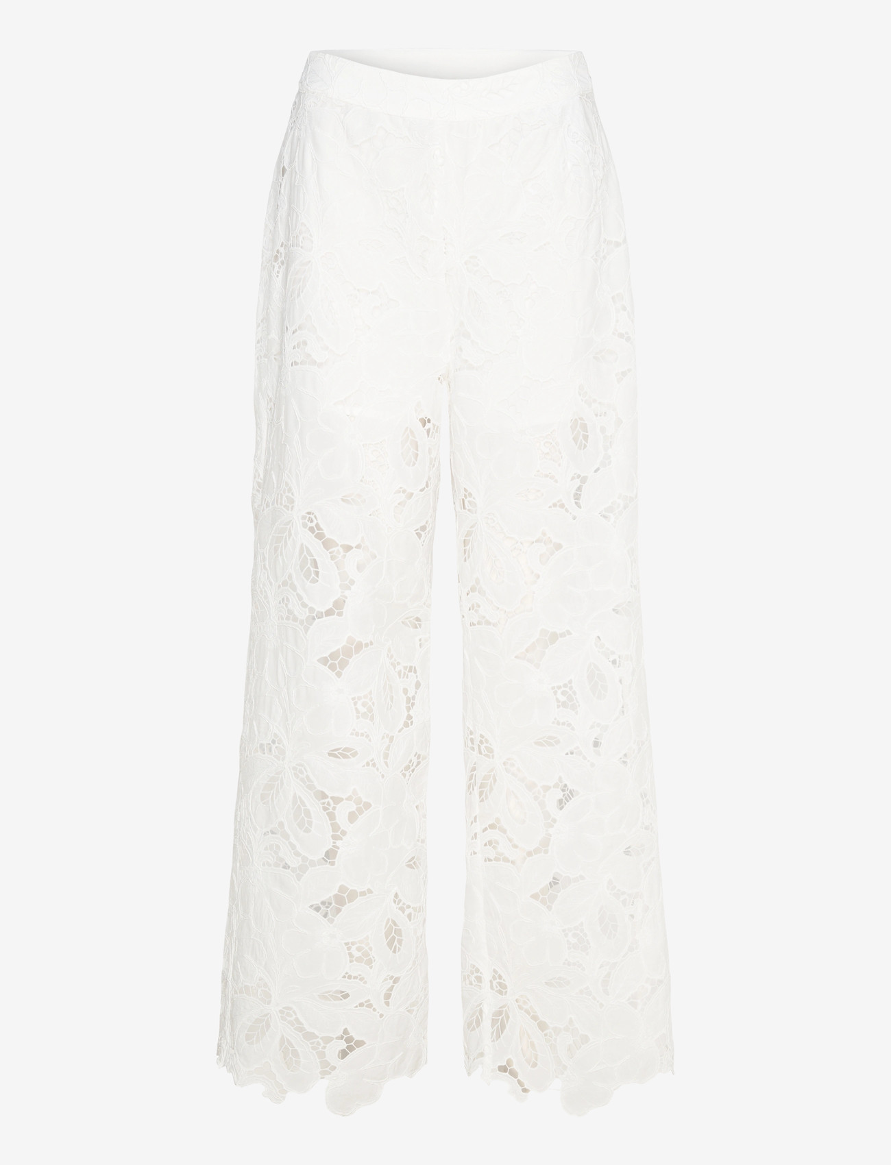 crās - Floricras Pants - wide leg trousers - white - 1