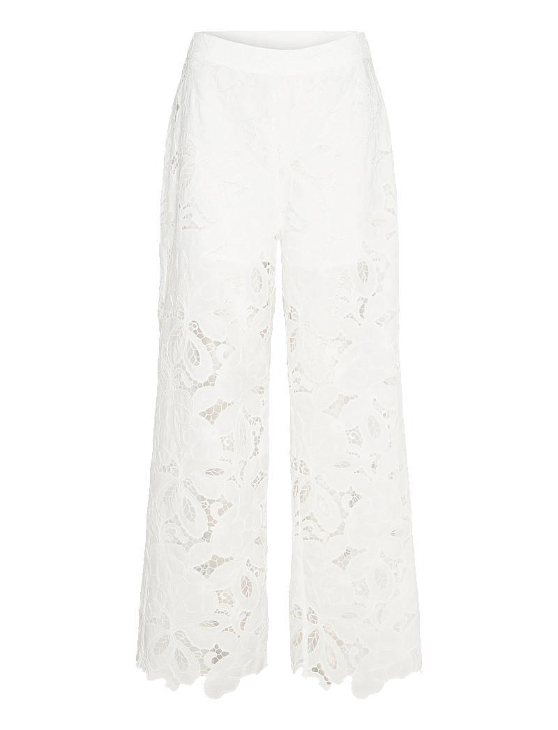 crās - Floricras Pants - wide leg trousers - white - 1