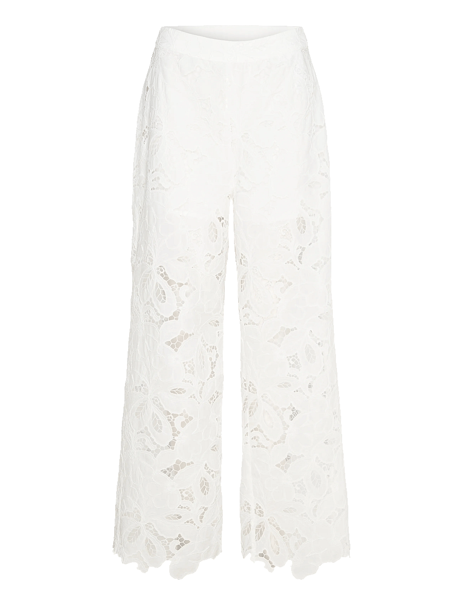crās - Floricras Pants - vide bukser - white - 1