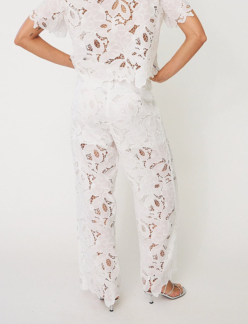 crās - Floricras Pants - wide leg trousers - white - 5
