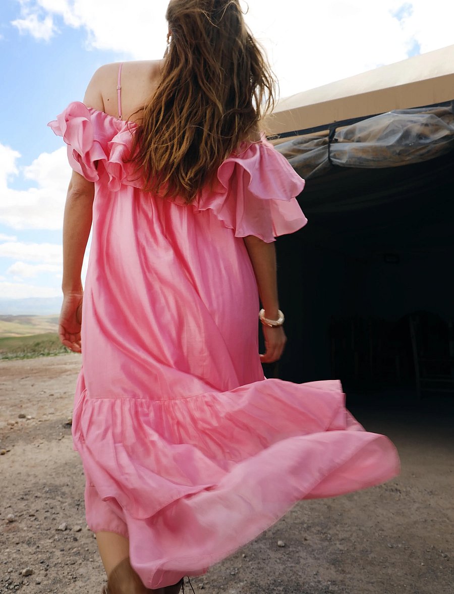 crās - Livelycras Dress - midiklänningar - pink - 3