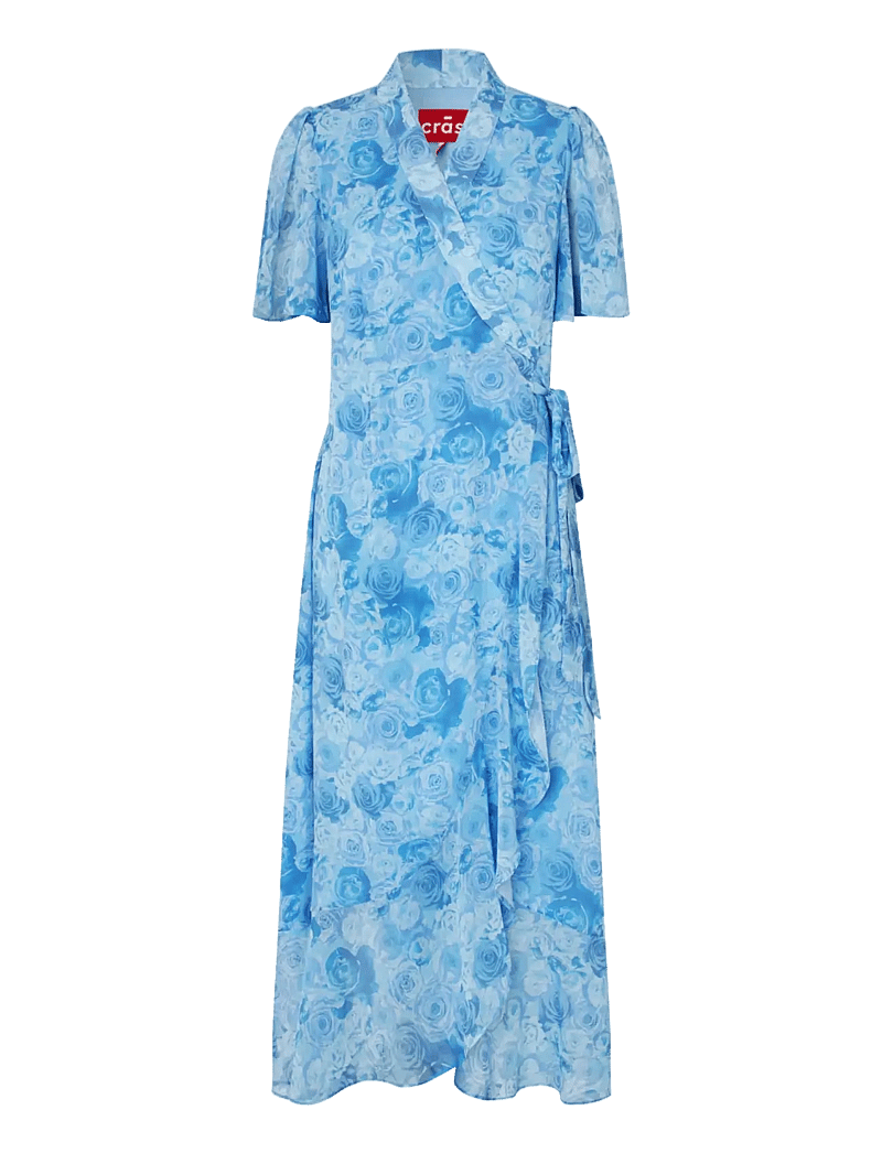 crās - Lineacras Dress - kietaisumekot - blue rosengarden - 1