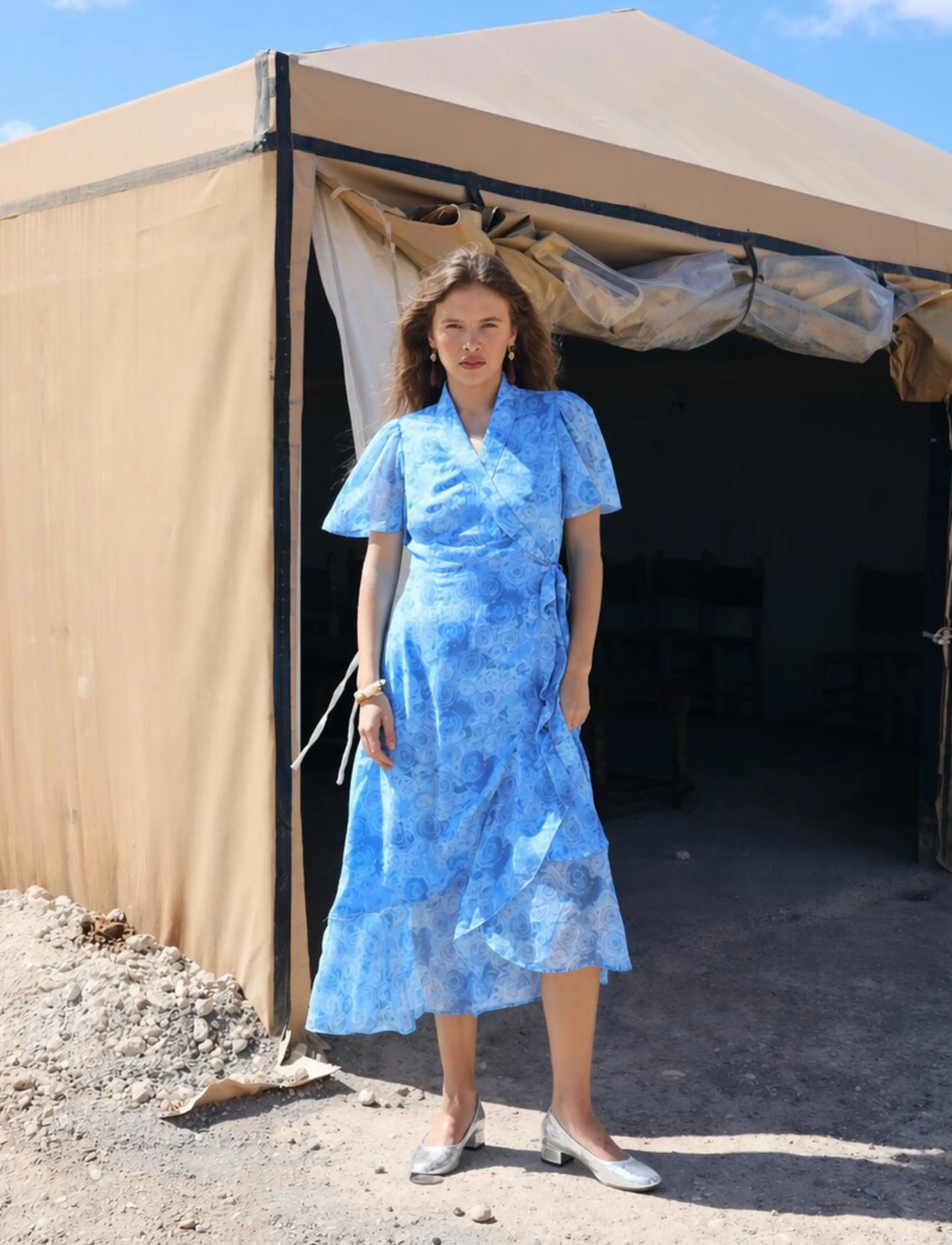 crās Lineacras Dress - Robes - BLUE ROSENGARDEN / blue
