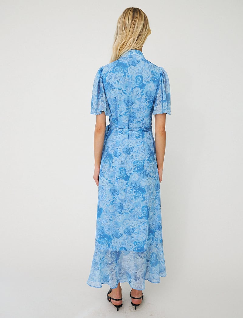 crās - Lineacras Dress - kietaisumekot - blue rosengarden - 5