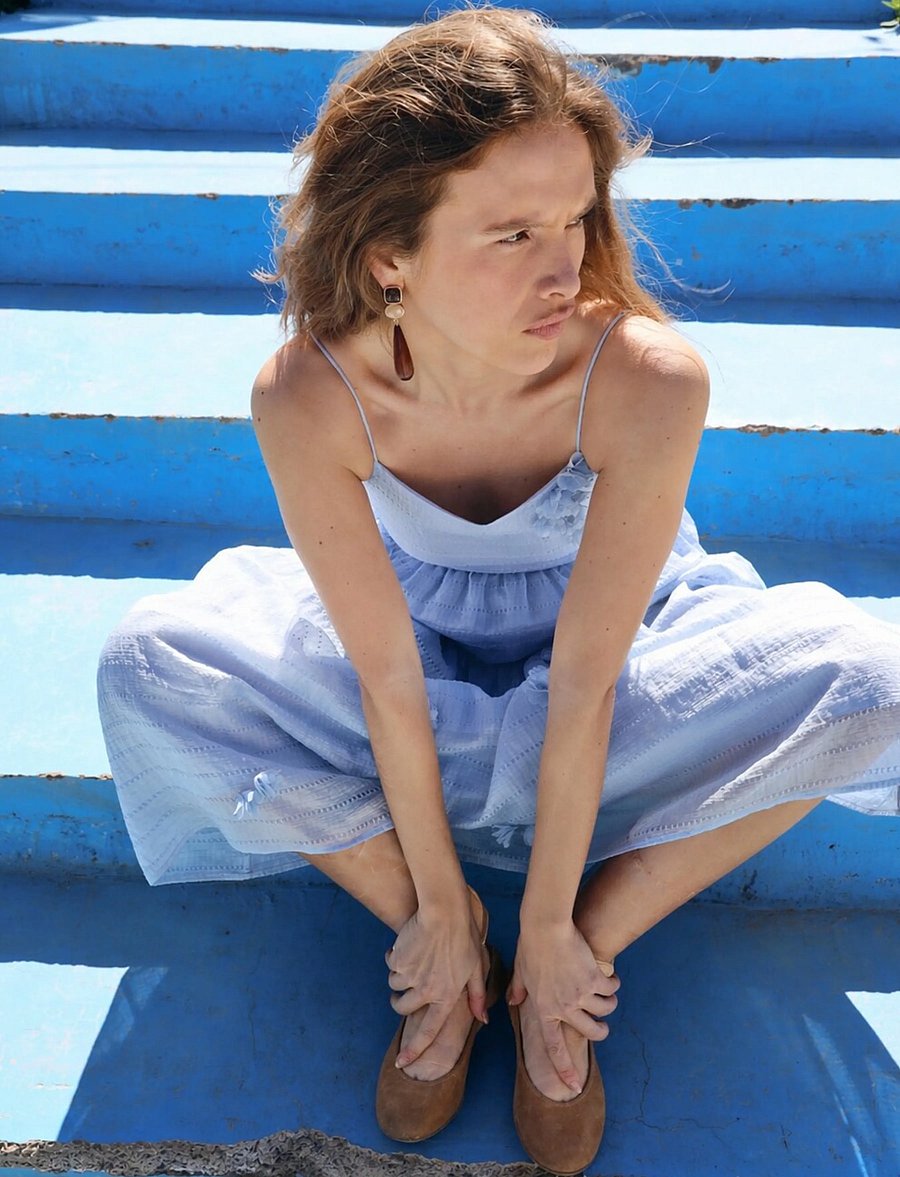 crās - Palmacras Dress - midikleider - light blue - 5
