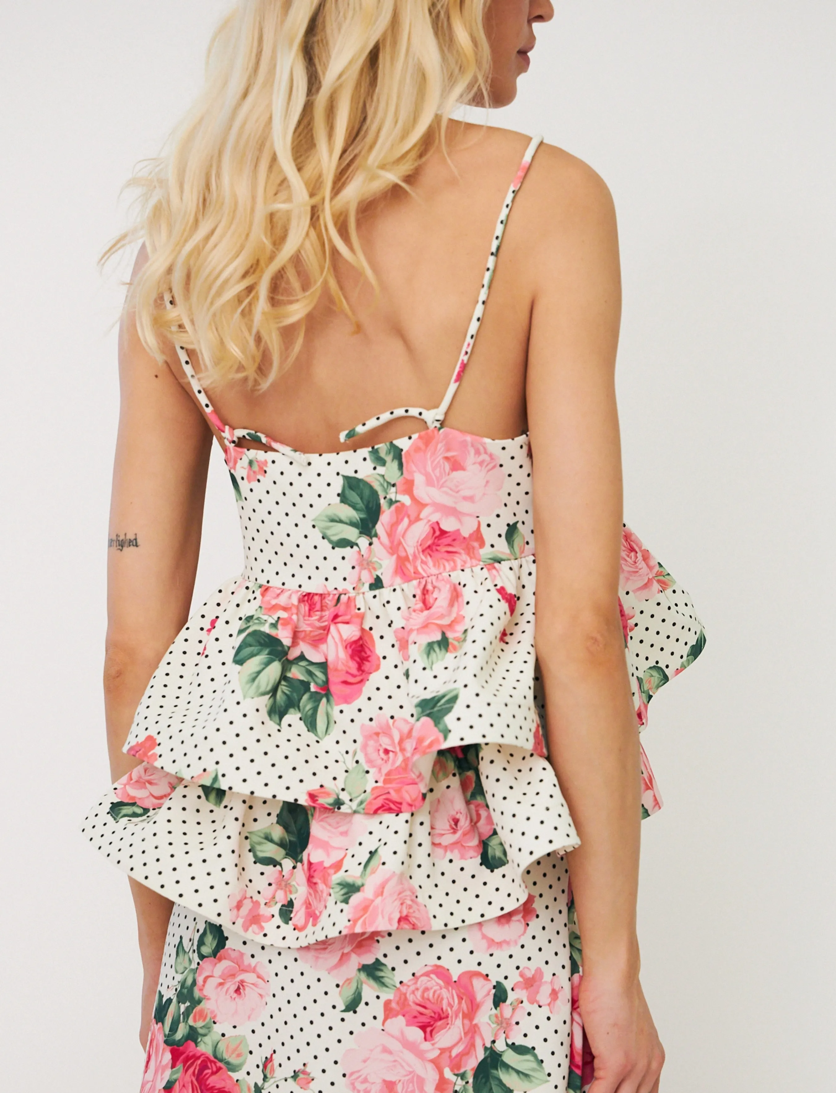 crās - Josellecras Top - crop tops - 8154 polka rose - 5