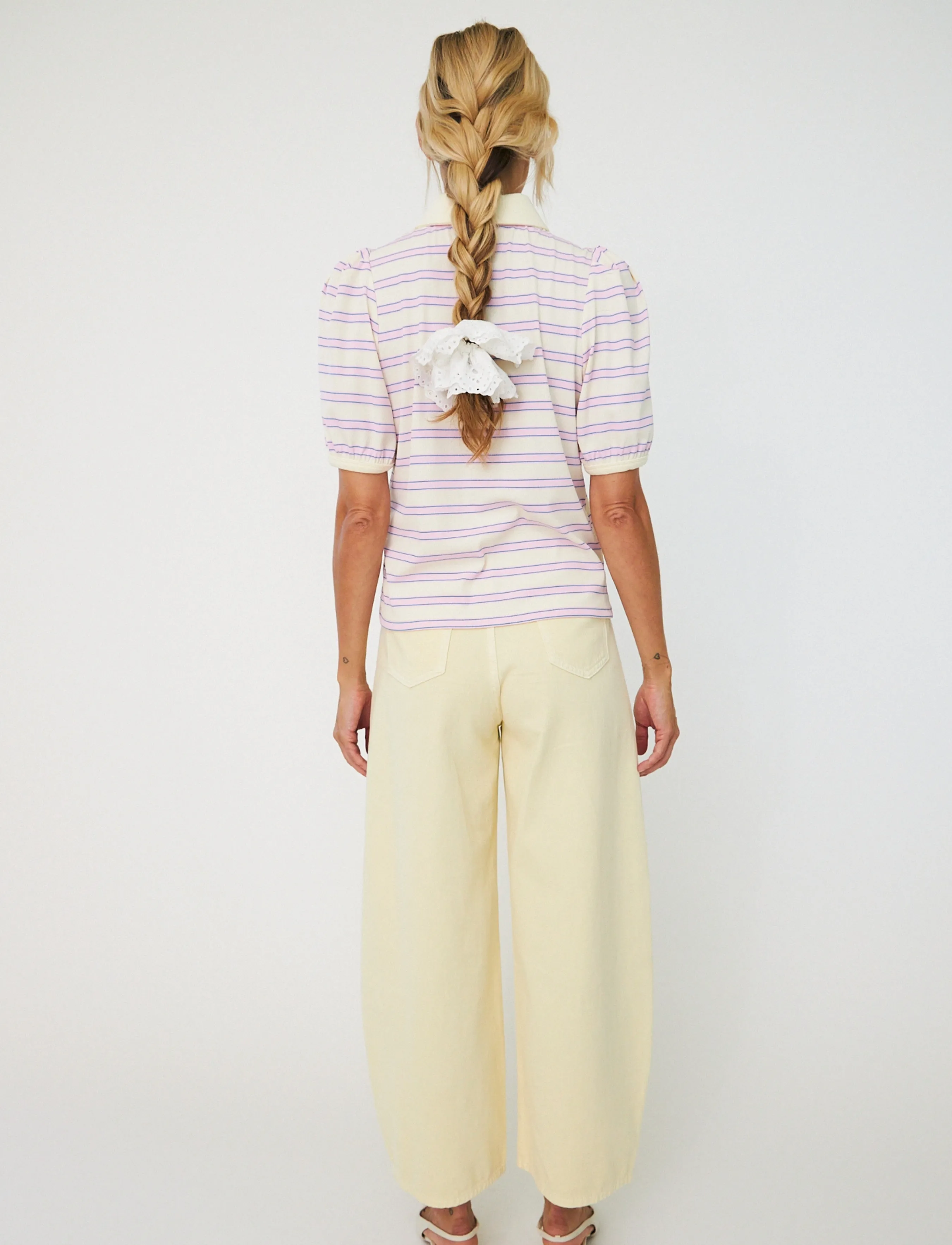 crās - Kleocras Polo - poloshirts - creme lilac stripe - 4