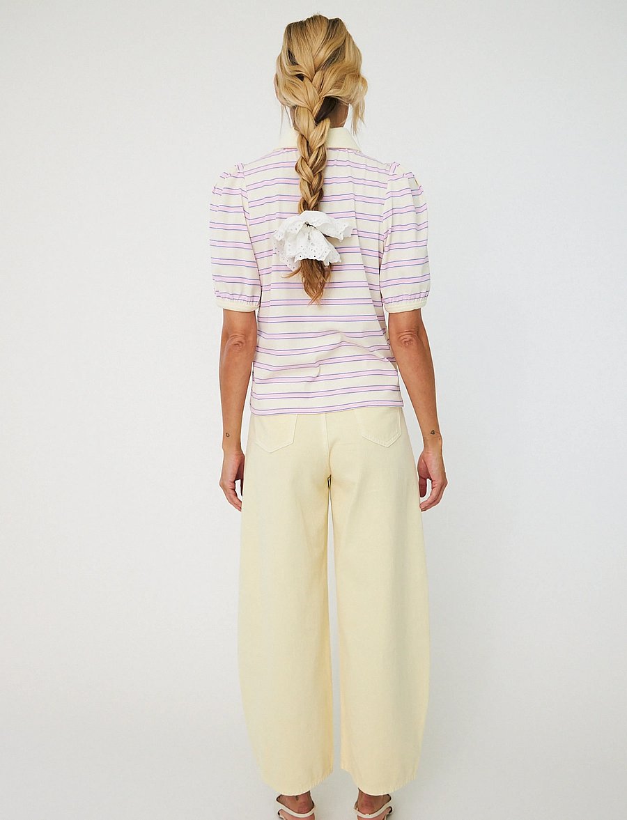 crās - Kleocras Polo - poloshirts - creme lilac stripe - 4