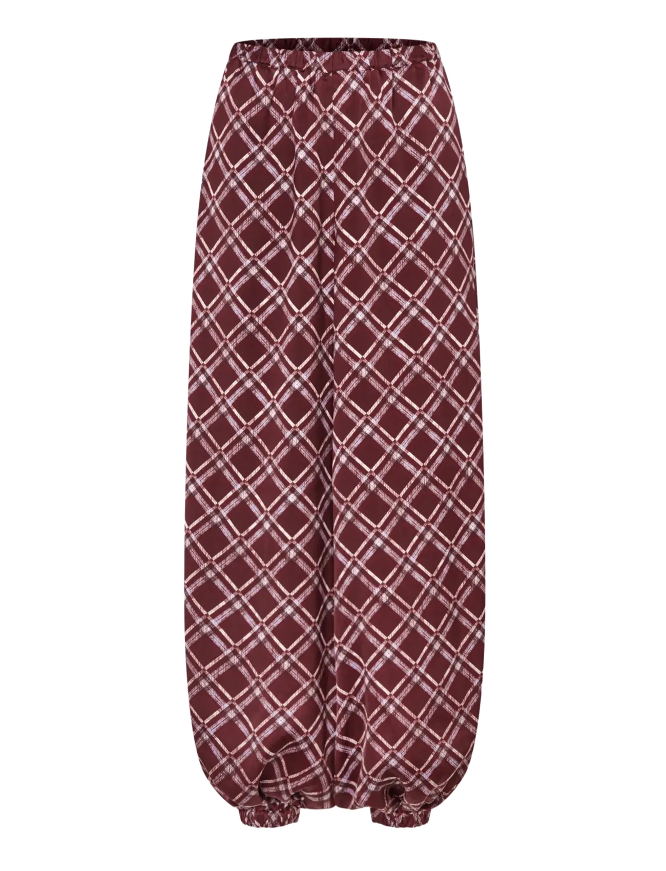 crās Laikacras Pants - Cras - PORT ROYAL CHECK / burgundy